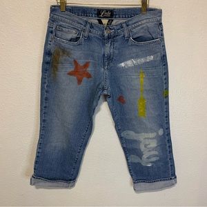 Lucky Brand Dungarees by Gene Montesano Made in Mexico Painted Women’s size 8/29